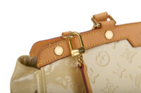 0195. Louis Vuitton Beige Brea Patent Leather Handbag, Gold Hardware