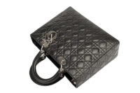 0197. Lady Dior, Black Leather, Handbag, Silver Hardware10