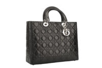 0197. Lady Dior, Black Leather, Handbag, Silver Hardware2