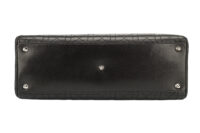 0197. Lady Dior, Black Leather, Handbag, Silver Hardware6