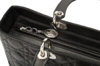 0197. Lady Dior, Black Leather, Handbag, Silver Hardware8