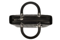 0197. Lady Dior, Black Leather, Handbag, Silver Hardware9