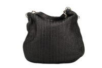 0199. Christian Dior Woven Soft Hobo, Silver Hardware