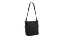 0221. Gucci GG Canvas Braided Shoulder Bag, Black, Silver Hardware2