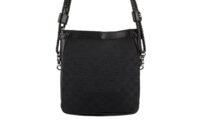 0221. Gucci GG Canvas Braided Shoulder Bag, Black, Silver Hardware7