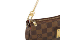 0225. Louis Vuitton Damier Ebene, Eva Clutch, Gold Hardware13