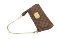 0225. Louis Vuitton Damier Ebene, Eva Clutch, Gold Hardware14