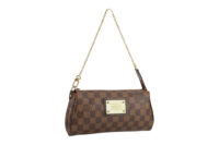 0225. Louis Vuitton Damier Ebene, Eva Clutch, Gold Hardware3