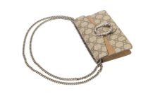 0232. Gucci GG Supreme Super Mini Bag, Silver Hardware10