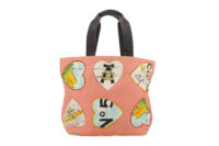 0236. Chanel Pink Canvas Coco Heart Print, Silver Hardware1
