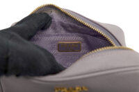 0238. Prada Saffiano Mini Camera Crossbody, Lavender, Gold Hardware12
