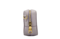 0238. Prada Saffiano Mini Camera Crossbody, Lavender, Gold Hardware5