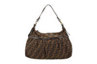 0239. Fendi Zucca Chef Shoulder Hobo Bag, Brown Leather, Gold Hardware1