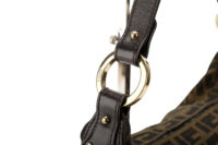 0239. Fendi Zucca Chef Shoulder Hobo Bag, Brown Leather, Gold Hardware13
