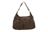 0239. Fendi Zucca Chef Shoulder Hobo Bag, Brown Leather, Gold Hardware2