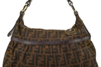 0239. Fendi Zucca Chef Shoulder Hobo Bag, Brown Leather, Gold Hardware6