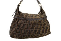 0239. Fendi Zucca Chef Shoulder Hobo Bag, Brown Leather, Gold Hardware8