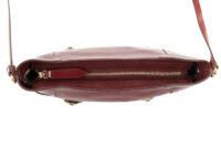 0241. Burberry Shoulder Bag Handbag, Burgundy, Leather, Gold Hardware10
