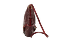 0241. Burberry Shoulder Bag Handbag, Burgundy, Leather, Gold Hardware4