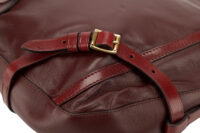 0241. Burberry Shoulder Bag Handbag, Burgundy, Leather, Gold Hardware8