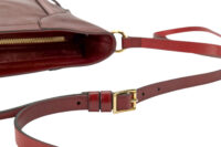 0241. Burberry Shoulder Bag Handbag, Burgundy, Leather, Gold Hardware9