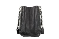 0243. Chanel Grand Shopping Tote in Black Caviar Leather, Silver Hardware3