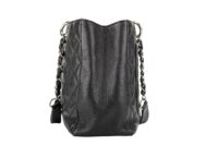 0243. Chanel Grand Shopping Tote in Black Caviar Leather, Silver Hardware5