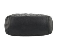 0243. Chanel Grand Shopping Tote in Black Caviar Leather, Silver Hardware7