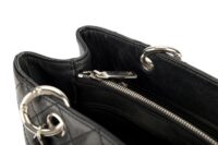 0243. Chanel Grand Shopping Tote in Black Caviar Leather, Silver Hardware9