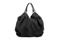 0244. Louis Vuitton, Black Mahina XL Shoulder Bag, Gold Hardware5