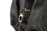 0244. Louis Vuitton, Black Mahina XL Shoulder Bag, Gold Hardware9