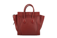 0245. Celine Luggage, Red Leather, Gold Hardware4