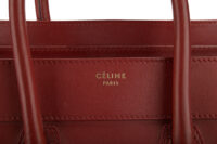 0245. Celine Luggage, Red Leather, Gold Hardware9