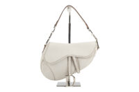 0249. Christian Dior Saddle Vintage, White Leather, Silver Hardware1