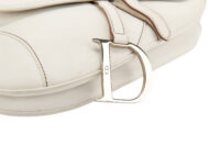 0249. Christian Dior Saddle Vintage, White Leather, Silver Hardware12