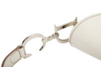 0249. Christian Dior Saddle Vintage, White Leather, Silver Hardware14