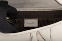 0249. Christian Dior Saddle Vintage, White Leather, Silver Hardware18