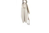 0249. Christian Dior Saddle Vintage, White Leather, Silver Hardware8