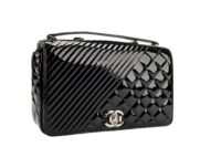 0254. Chanel Coco Boy Timeless Classic Flap bag, Patent Leather, Silver Hardware2