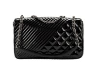 0254. Chanel Coco Boy Timeless Classic Flap bag, Patent Leather, Silver Hardware4