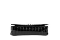 0254. Chanel Coco Boy Timeless Classic Flap bag, Patent Leather, Silver Hardware6