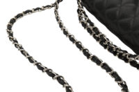 0255. Chanel Timeless Classic Jumbo Flap, Caviar, Silver Hardware