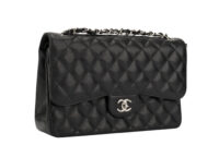 0255. Chanel Timeless Classic Jumbo Flap, Caviar, Silver Hardware