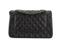 0255. Chanel Timeless Classic Jumbo Flap, Caviar, Silver Hardware