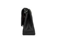 0255. Chanel Timeless Classic Jumbo Flap, Caviar, Silver Hardware