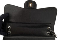 0255. Chanel Timeless Classic Jumbo Flap, Caviar, Silver Hardware