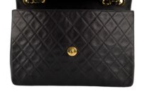 0269. Chanel Black Jumbo Vintage, Single Flap, Gold Hardware10