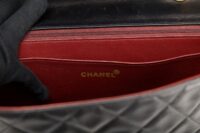 0269. Chanel Black Jumbo Vintage, Single Flap, Gold Hardware13