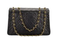 0269. Chanel Black Jumbo Vintage, Single Flap, Gold Hardware4