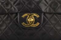 0269. Chanel Black Jumbo Vintage, Single Flap, Gold Hardware7